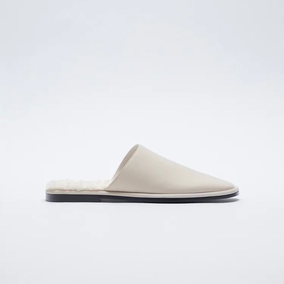 Zara faux lined flat mules - Picture 5 of 9